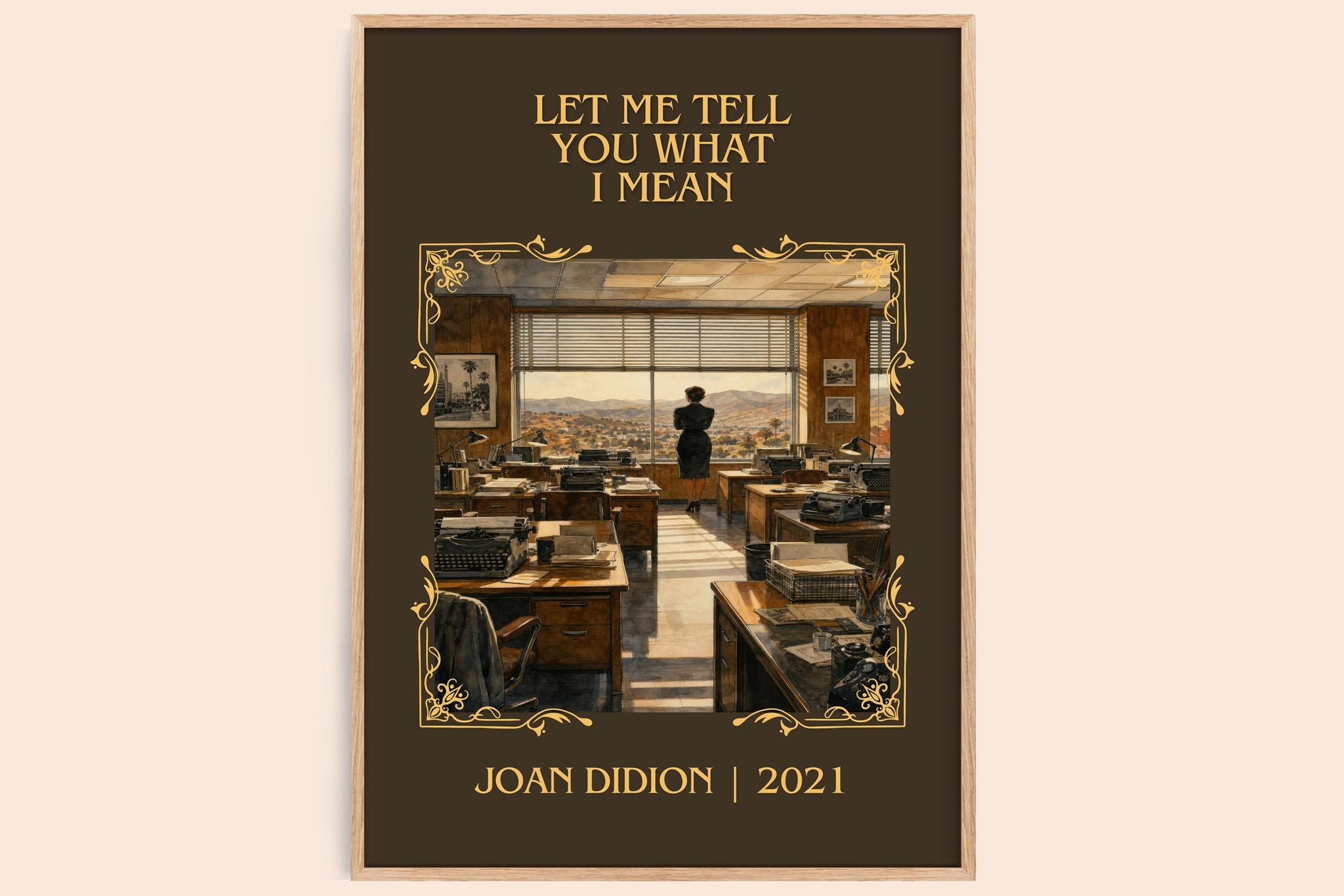 Let Me Tell You What I Mean Classic Book Art Print by Joan Didion
