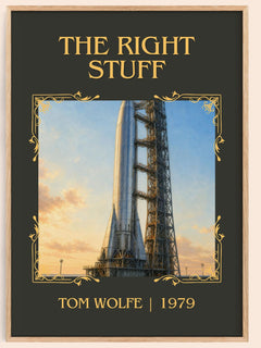 The Right Stuff Classic Book Art Print by Tom Wolfe – book poster