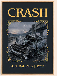 Crash Classic Book Art Print by J. G. Ballard – book poster