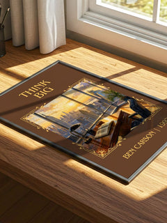 Think big Classic Book Art Print by Ben Carson – print on a sunlit desk