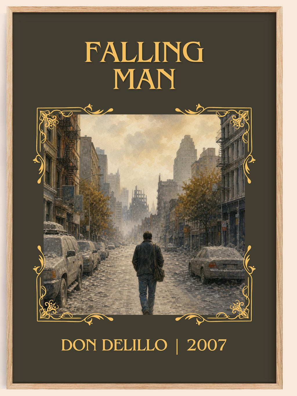Falling Man Classic Book Art Print by Don DeLillo – book poster