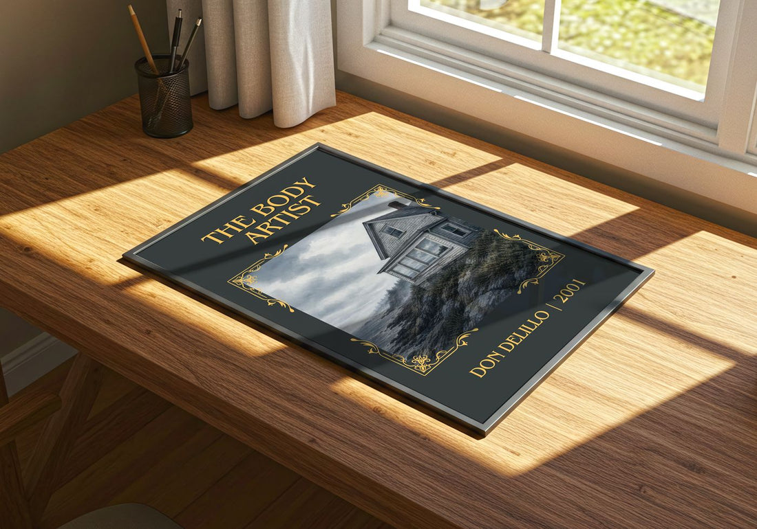The Body Artist Classic Book Art Print by Don DeLillo – print on a sunlit desk