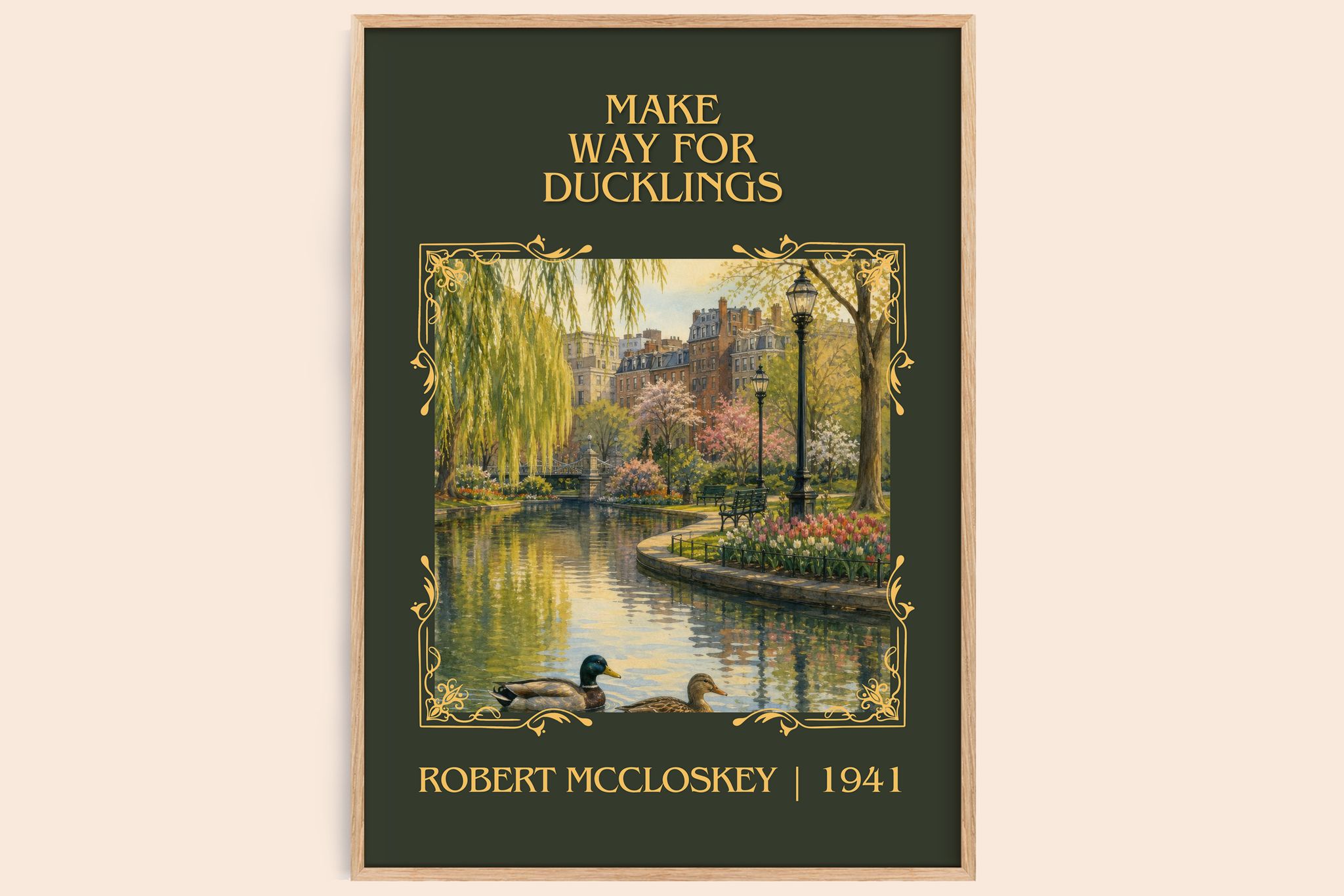 Make Way for Ducklings Classic Book Art Print by Robert McCloskey