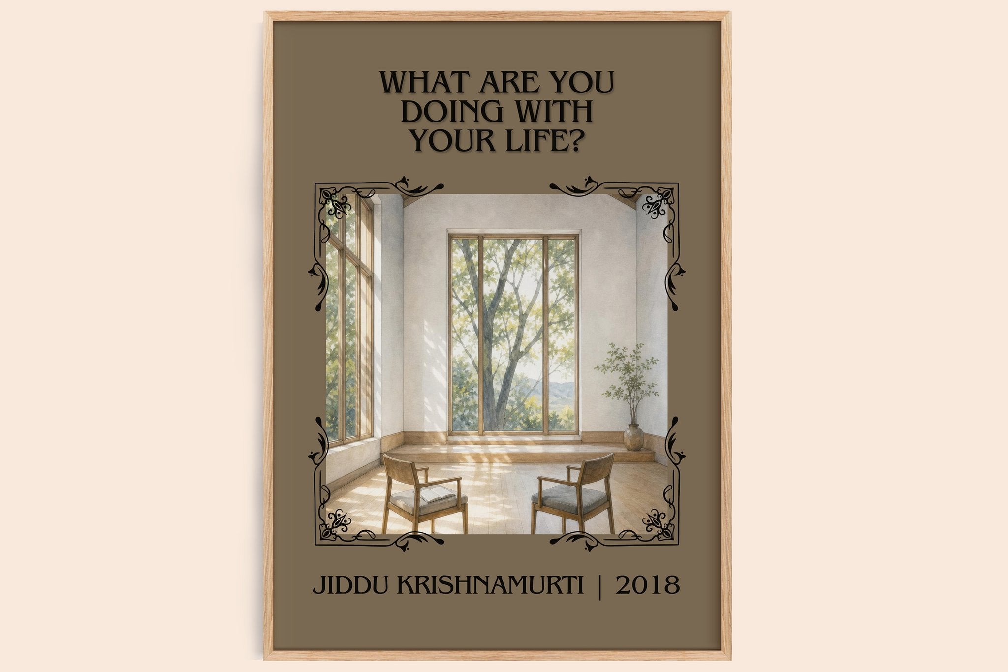 What Are You Doing with Your Life? Classic Book Art Print by Jiddu Krishnamurti