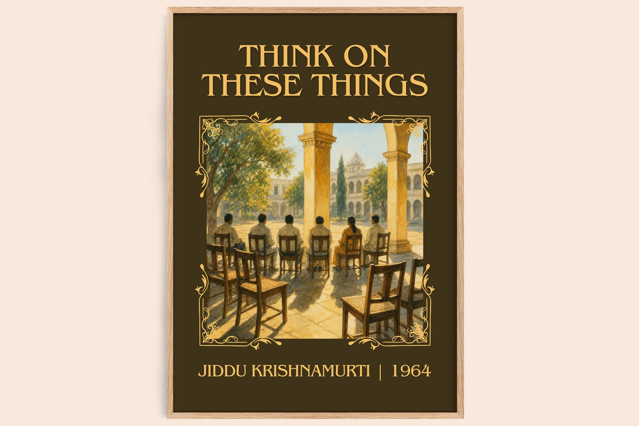 Think on These Things Classic Book Art Print by Jiddu Krishnamurti