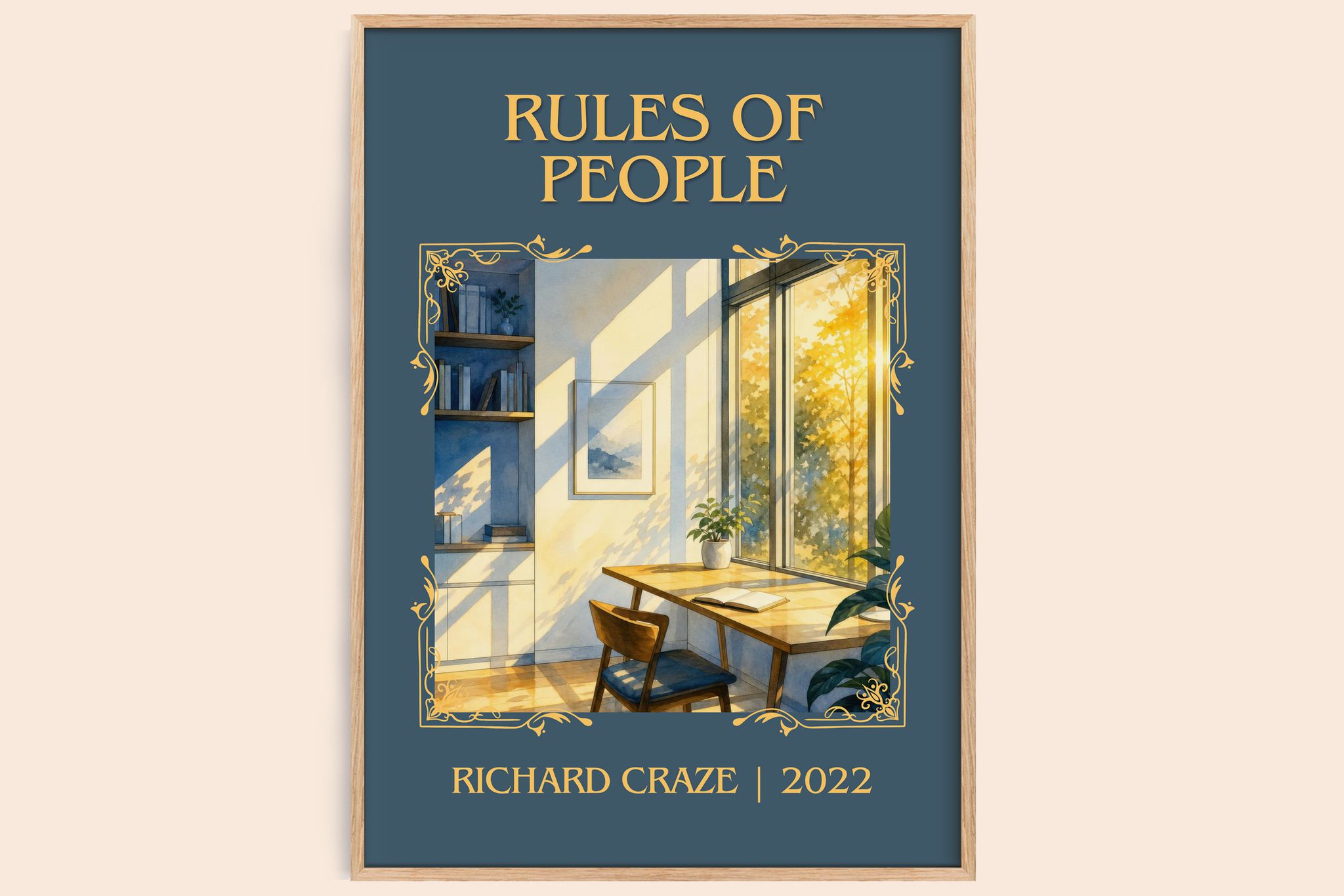 Rules of People Classic Book Art Print by Richard Craze