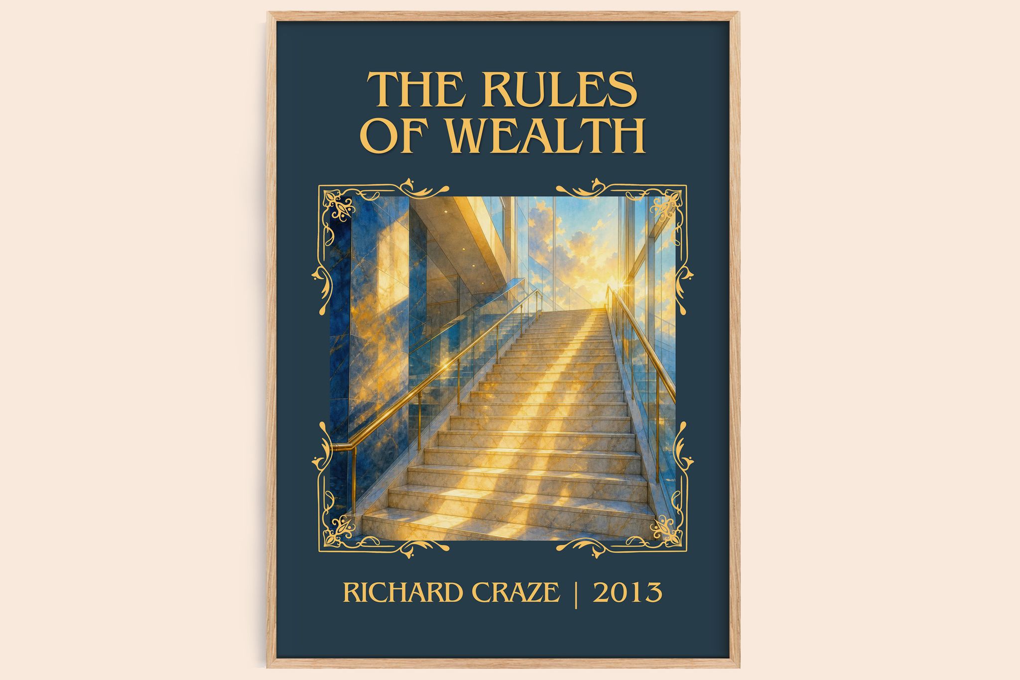 The Rules of Wealth Classic Book Art Print by Richard Craze