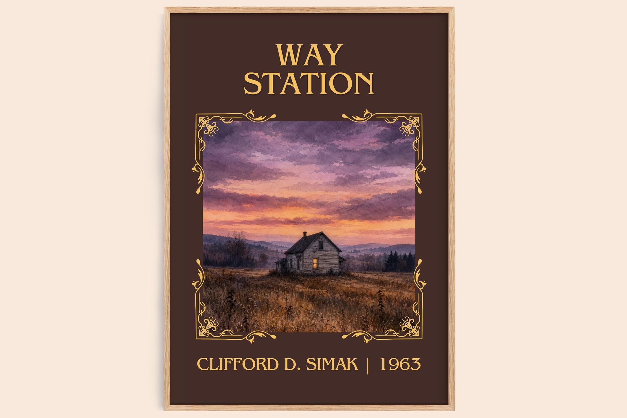 Way station Classic Book Art Print by Clifford D. Simak