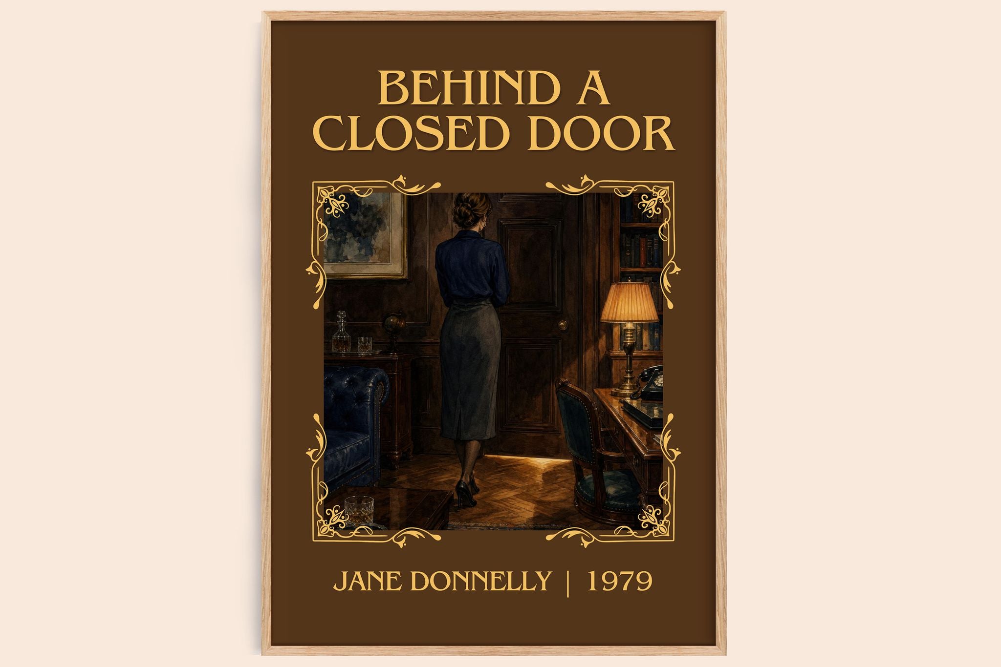 Behind A Closed Door Classic Book Art Print by Jane Donnelly