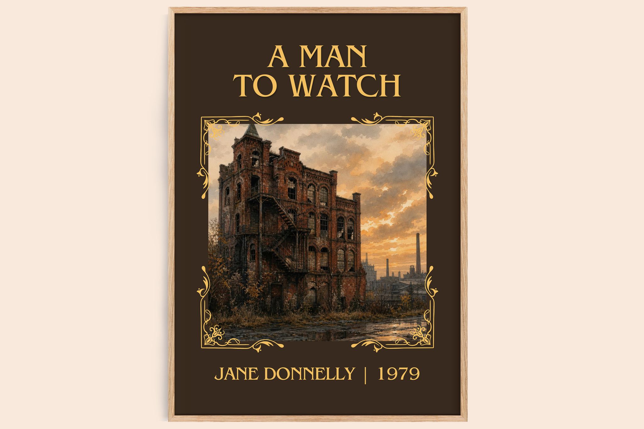 A Man to Watch Classic Book Art Print by Jane Donnelly