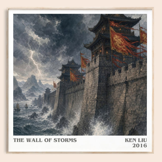 The Wall Of Storms Literary Art Print by Ken Liu