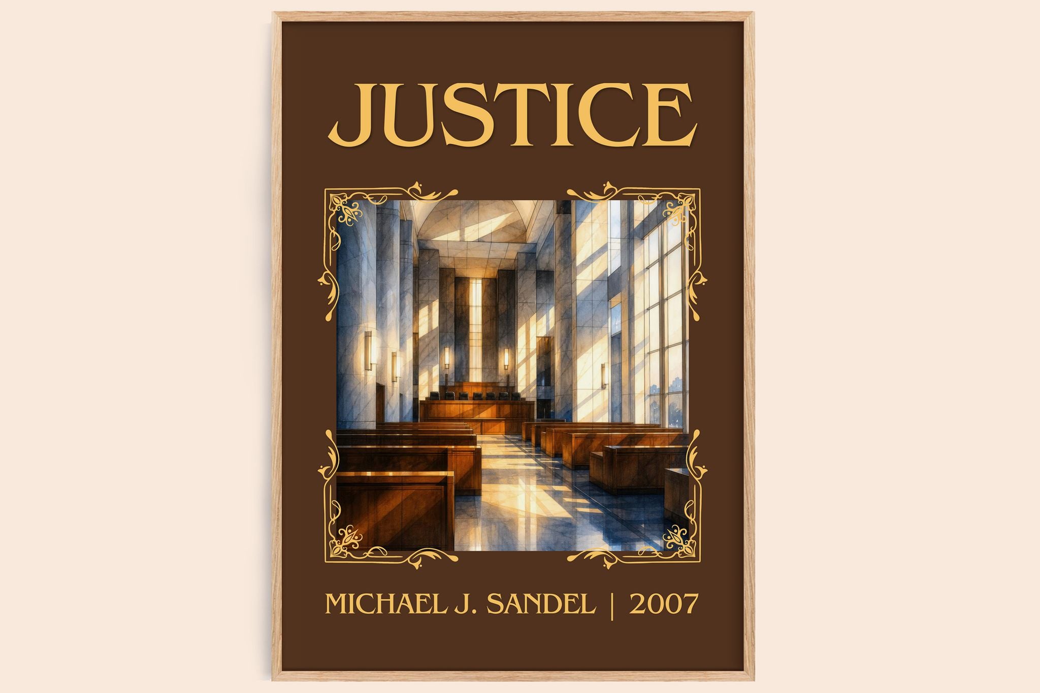 Justice Classic Book Art Print by Michael J. Sandel