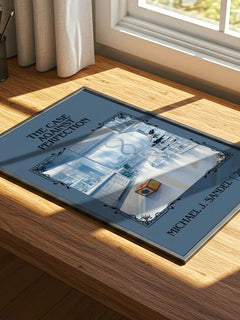 Case against Perfection Classic Book Art Print by Michael J. Sandel – print on a sunlit desk