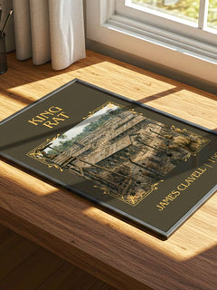 King Rat Classic Book Art Print by James Clavell – print on a sunlit desk
