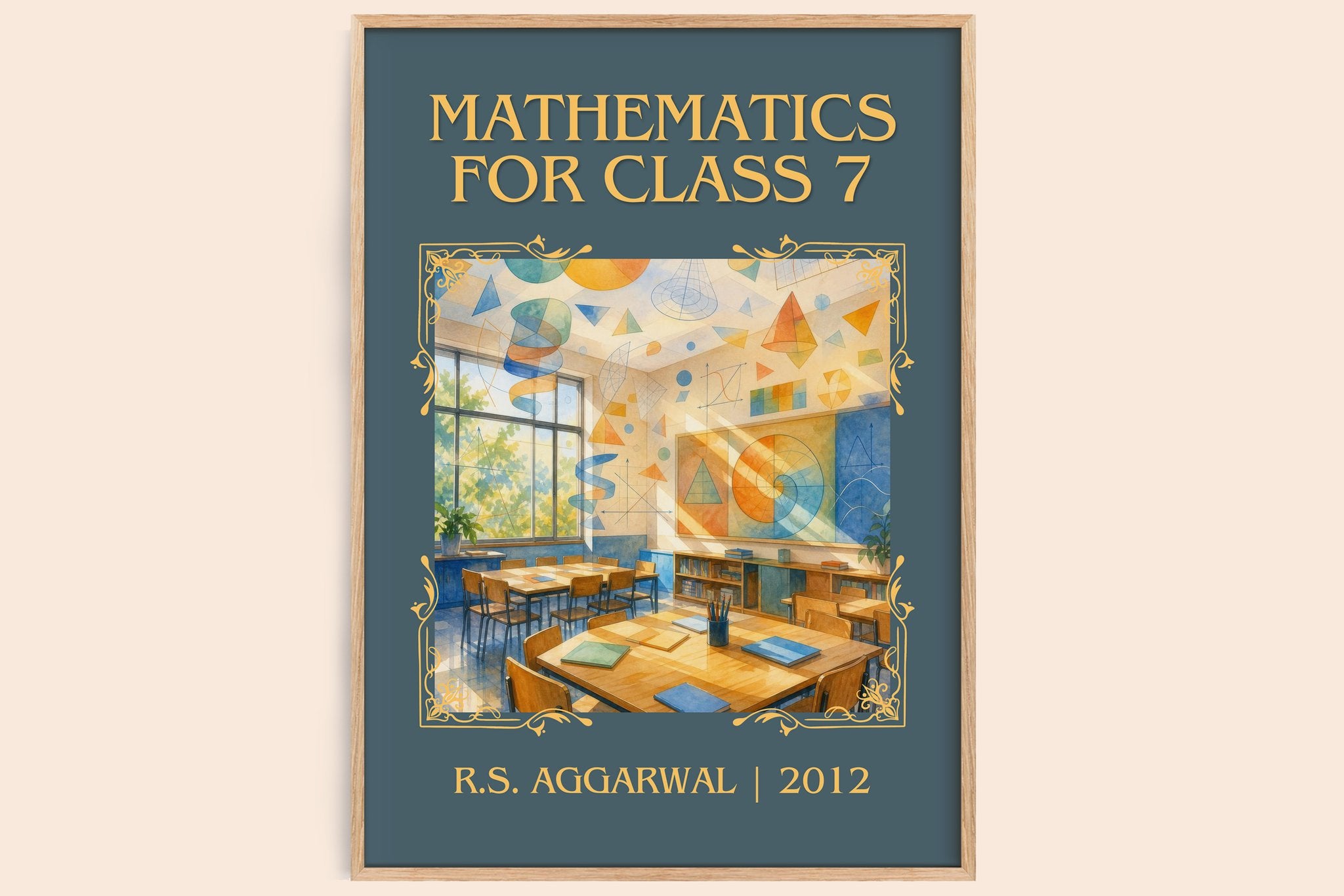 Mathematics For Class 7 Classic Book Art Print by R.S. Aggarwal