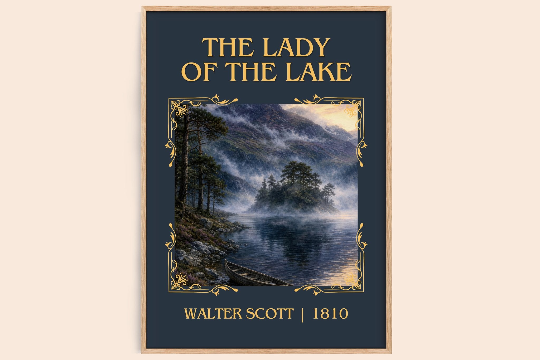 The lady of the lake Classic Book Art Print by Walter Scott