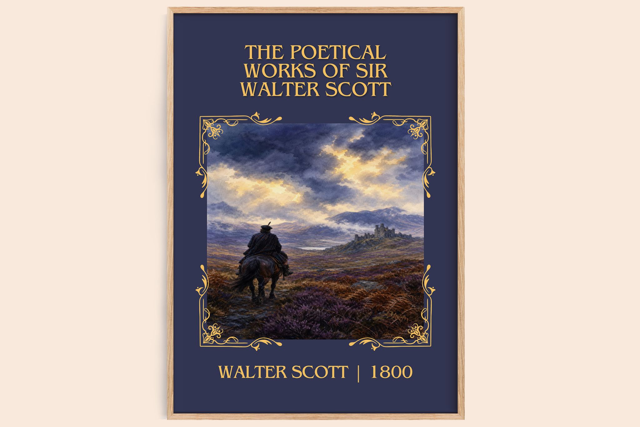 poetical works of Sir Walter Scott Classic Book Art Print by W. Scott