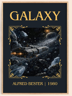 Galaxy Classic Book Art Print by Alfred Bester – book poster
