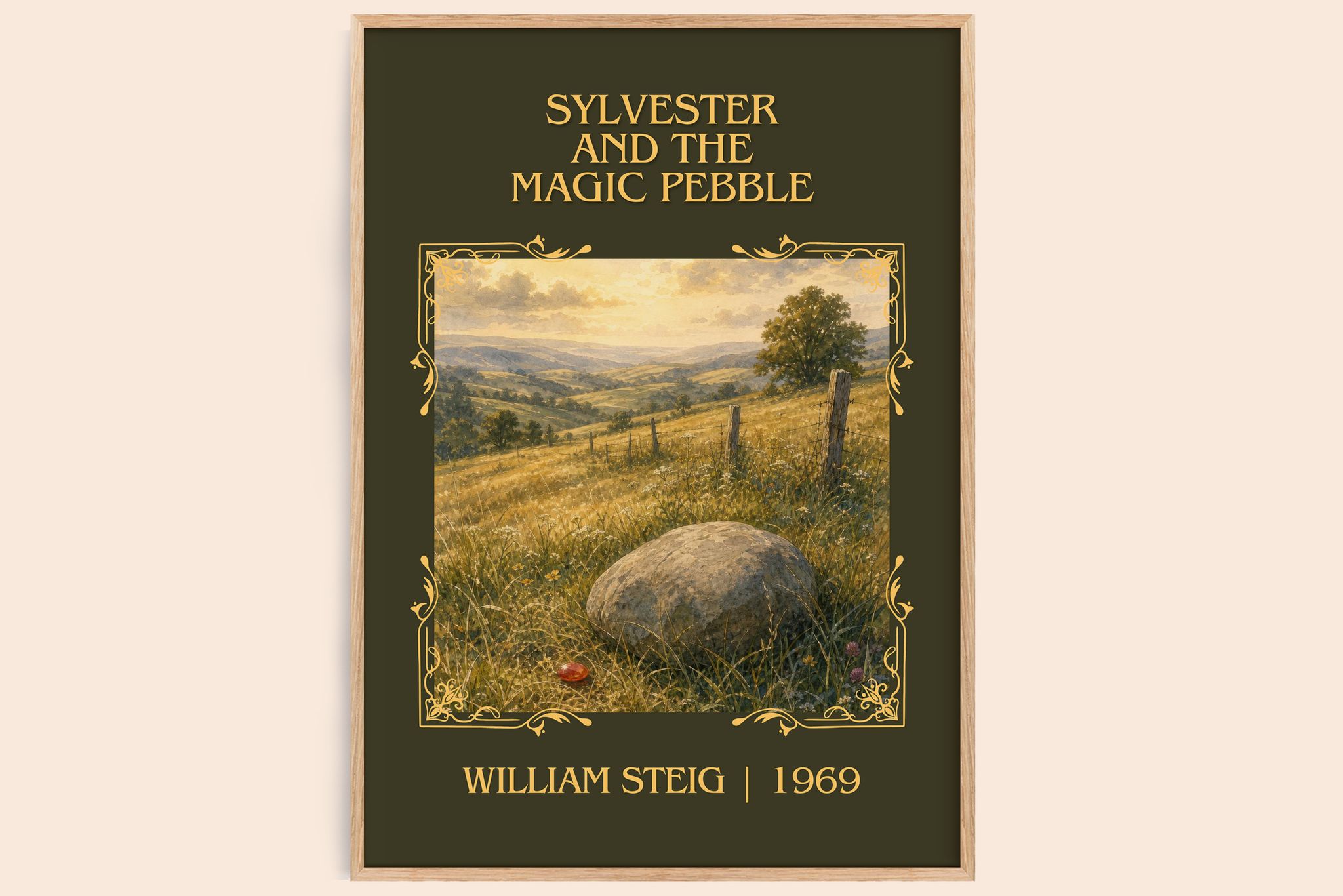 Sylvester and the magic pebble Classic Book Art Print by William Steig