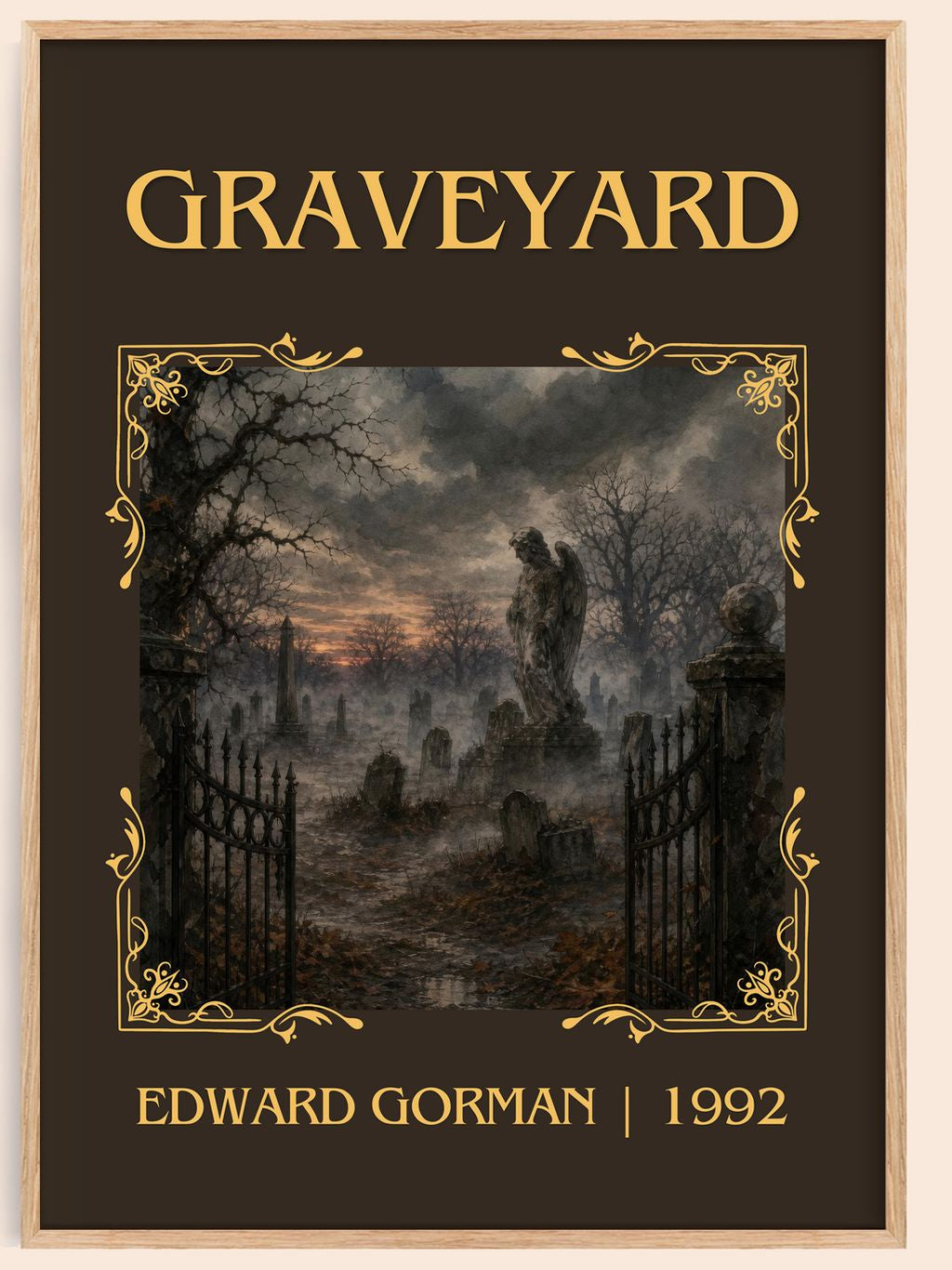 Graveyard Classic Book Art Print by Edward Gorman – book poster
