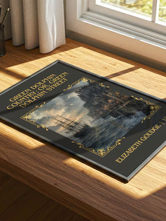 Green Dolphin Country; or, Green Dolphin Street Classic Book Art Print by Elizabeth Goudge – print on a sunlit desk