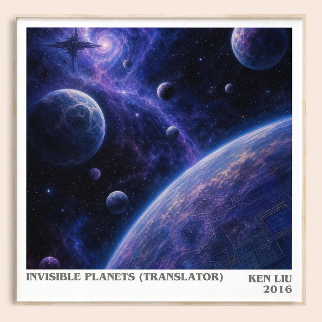 Invisible Planets (Translator) Literary Art Print by Ken Liu