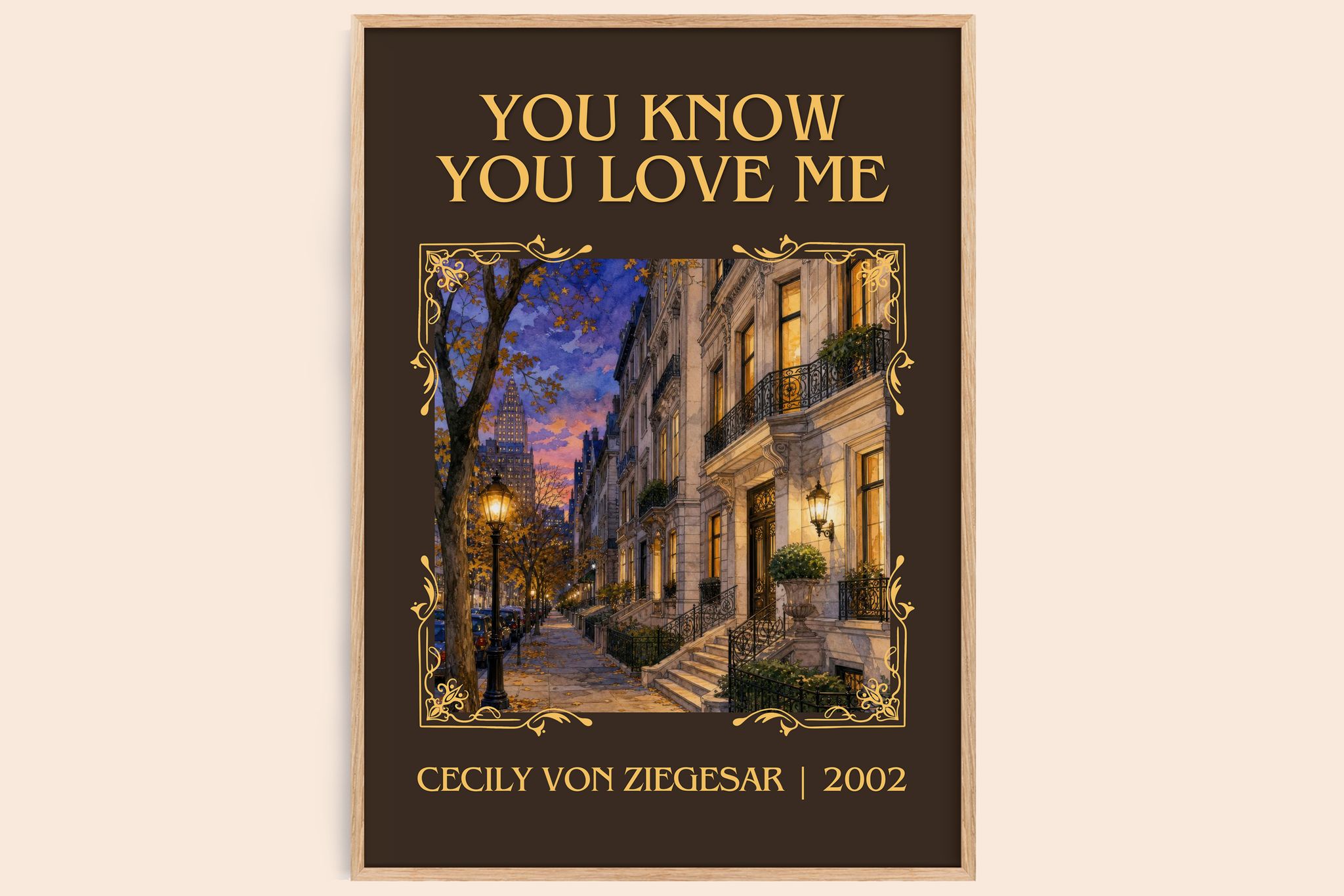 You Know You Love Me Classic Book Art Print by Cecily von Ziegesar