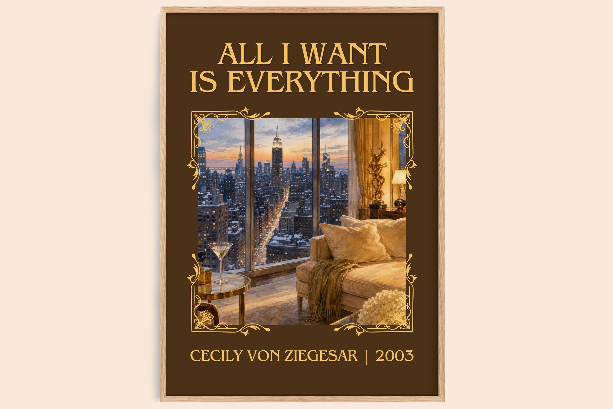 All I Want Is Everything Classic Book Art Print by Cecily von Ziegesar