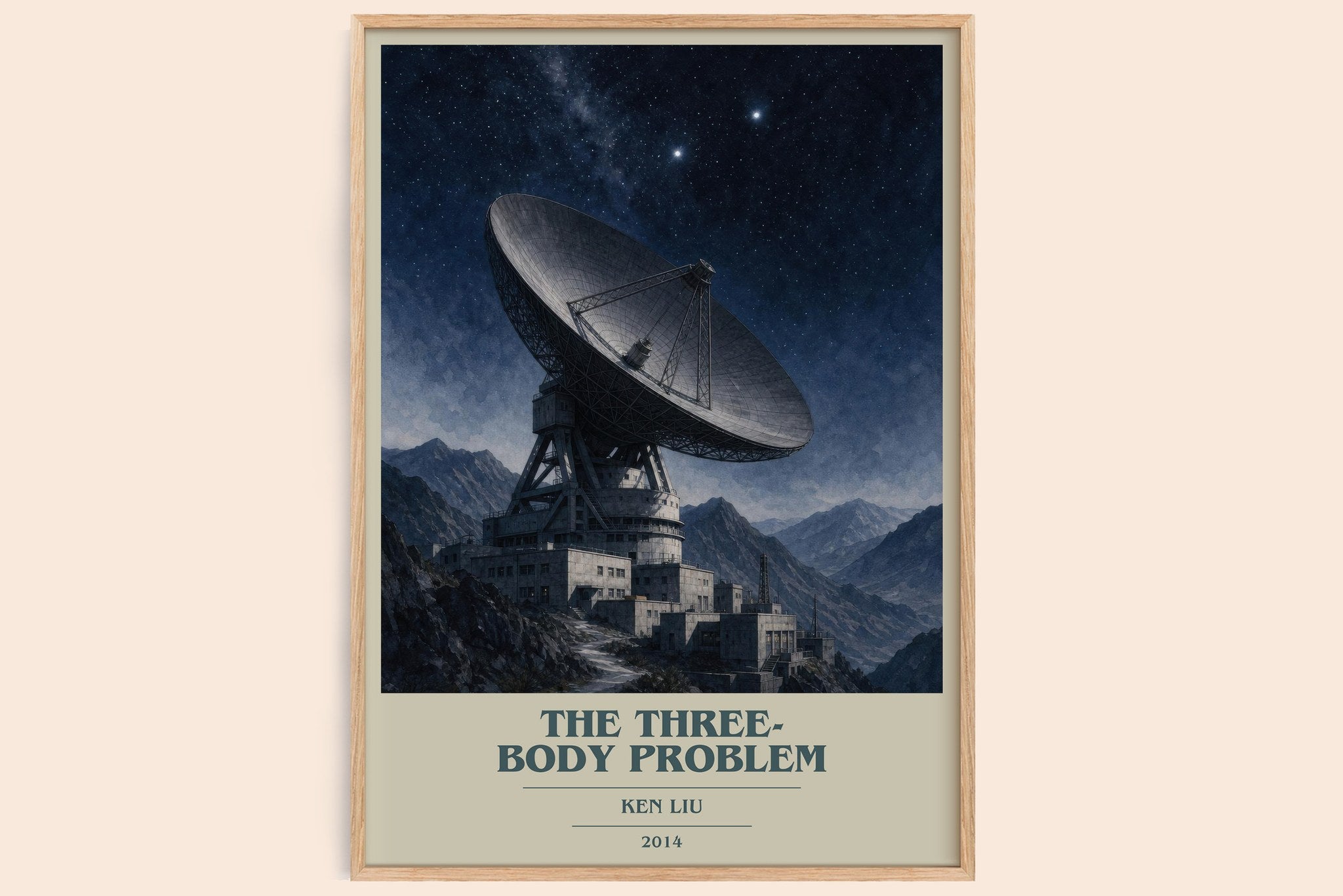 The Three-Body Problem Book Cover Poster by Ken Liu