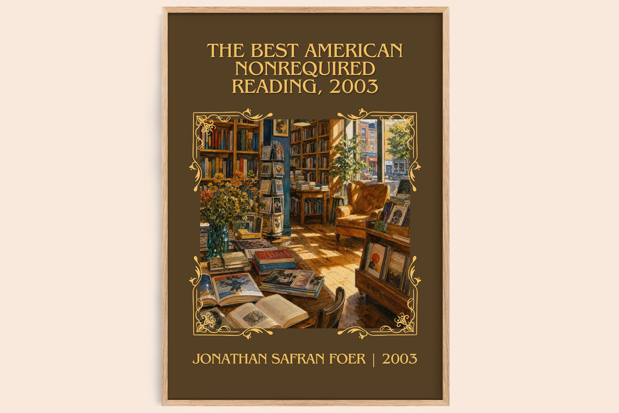 The best American nonrequired reading, 2003 Classic Book Art Print by Jonathan Safran Foer