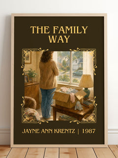 The Family Way Classic Book Art Print by Jayne Ann Krentz – framed print leaning on a wooden floor