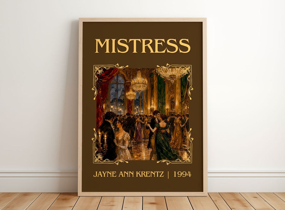 Mistress Classic Book Art Print by Jayne Ann Krentz – framed print leaning on a wooden floor