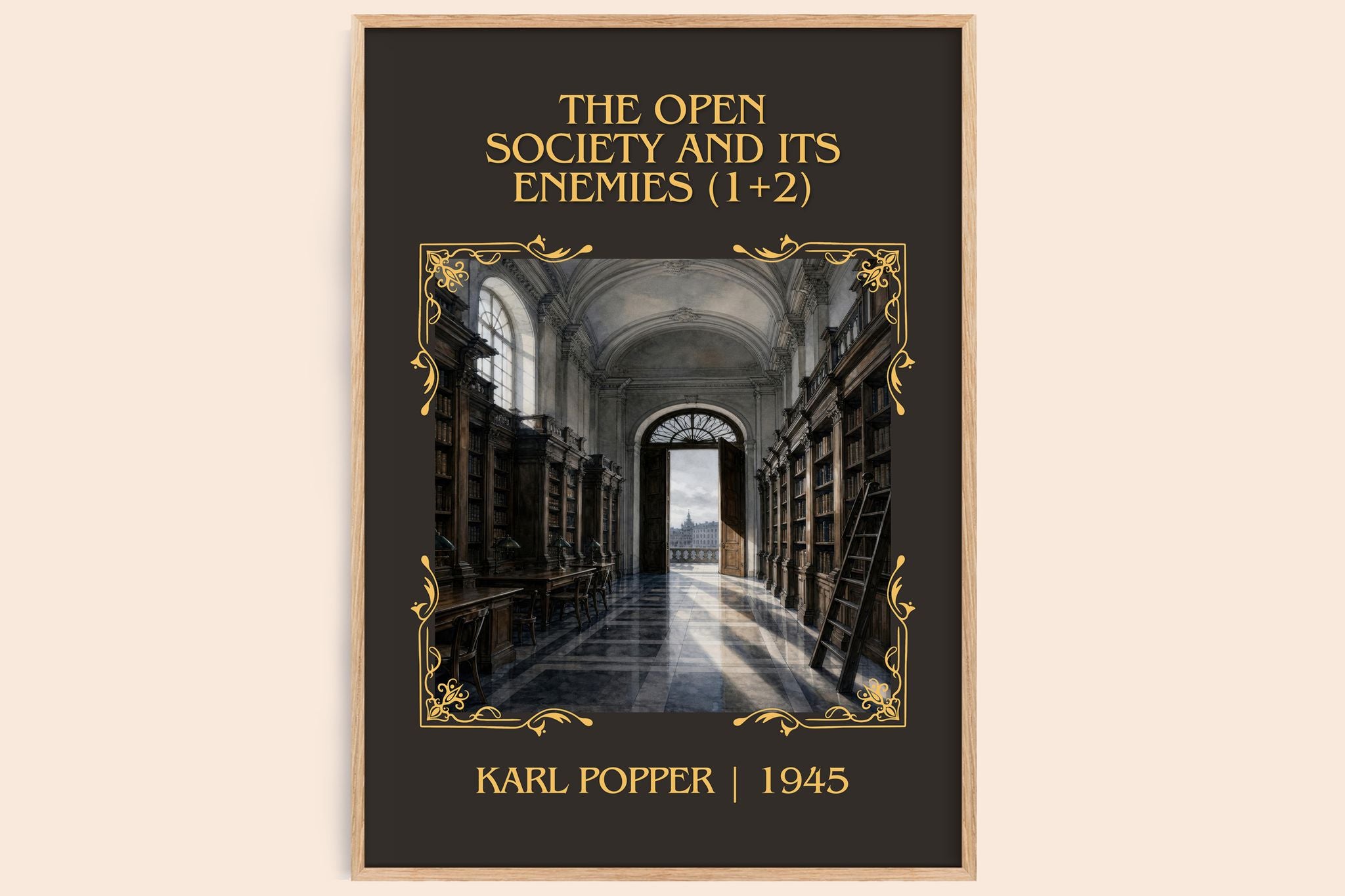 Open Society and Its Enemies (1+2) Classic Book Art Print by K. Popper