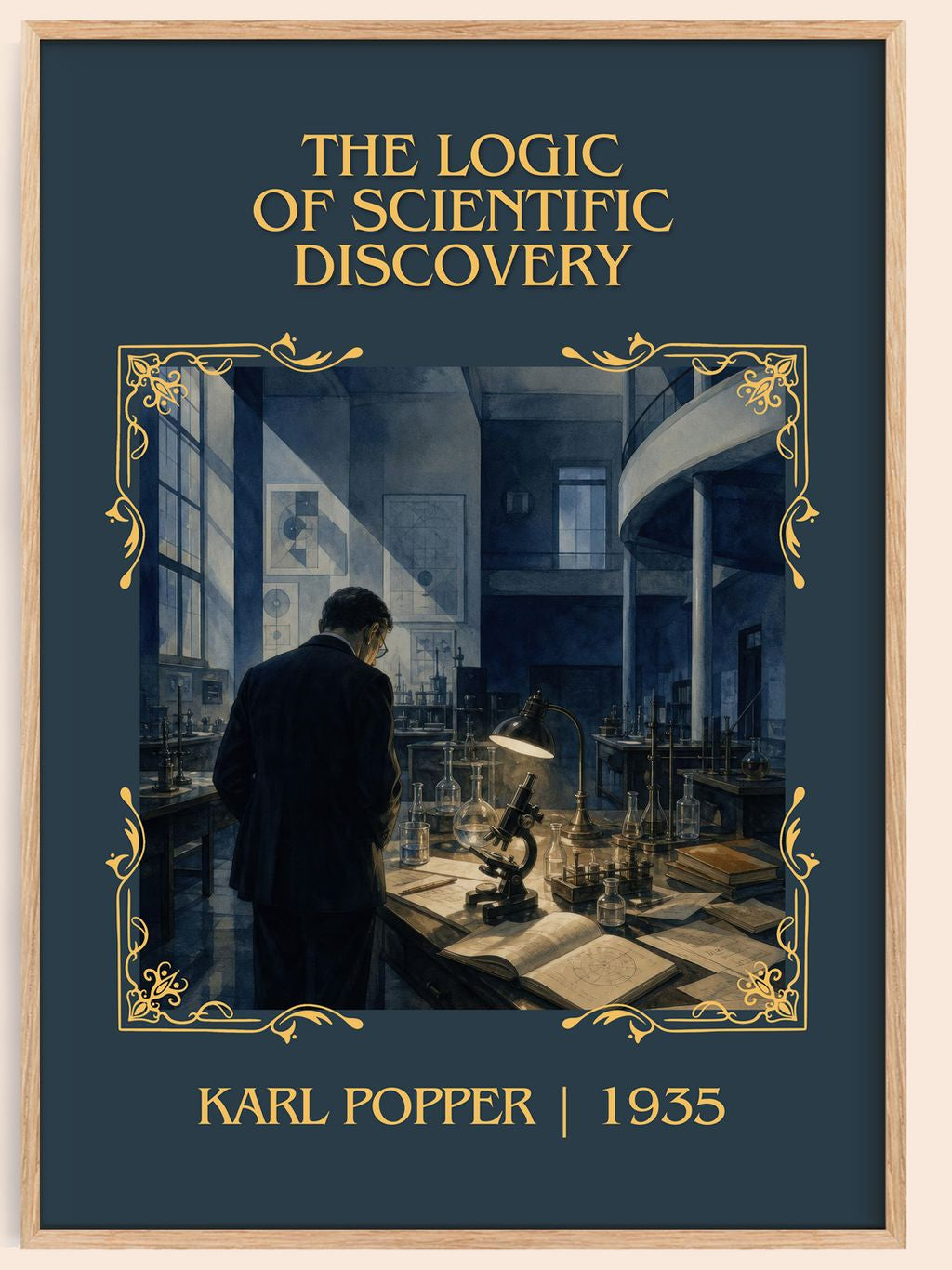 Logic of Scientific Discovery Classic Book Art Print by Karl Popper – book poster