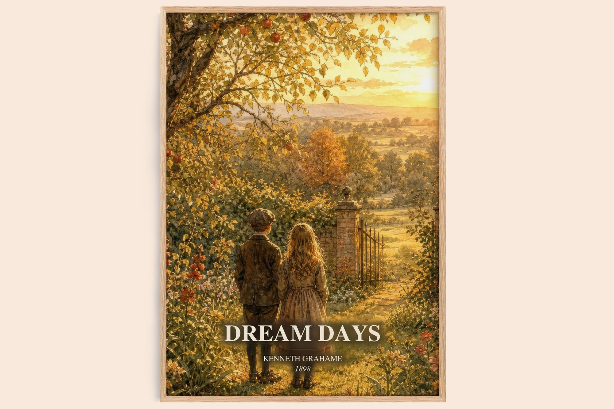 Dream Days watercolour book poster by Kenneth Grahame – framed literary art print