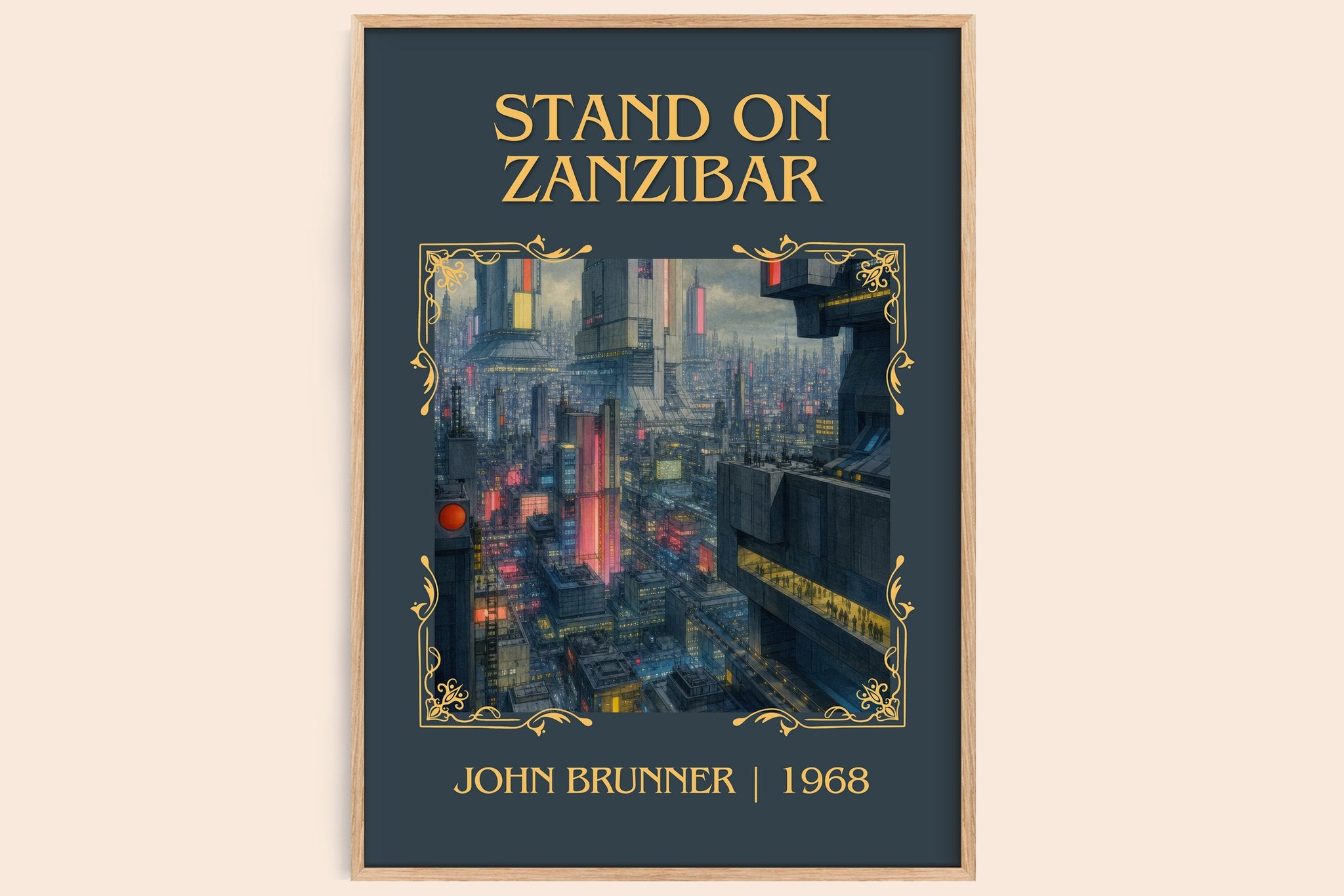 Stand on Zanzibar Classic Book Art Print by John Brunner