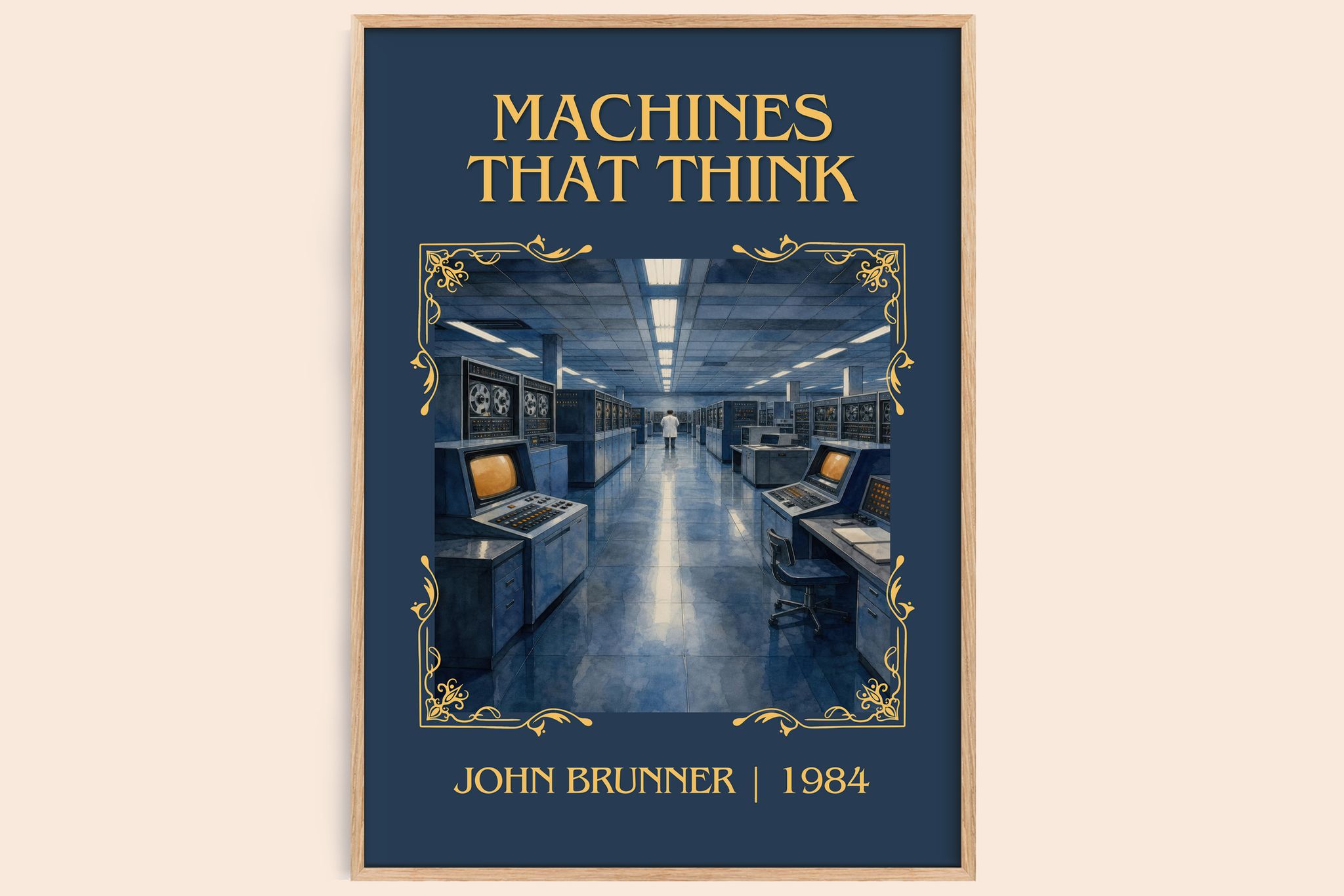 Machines That Think Classic Book Art Print by John Brunner