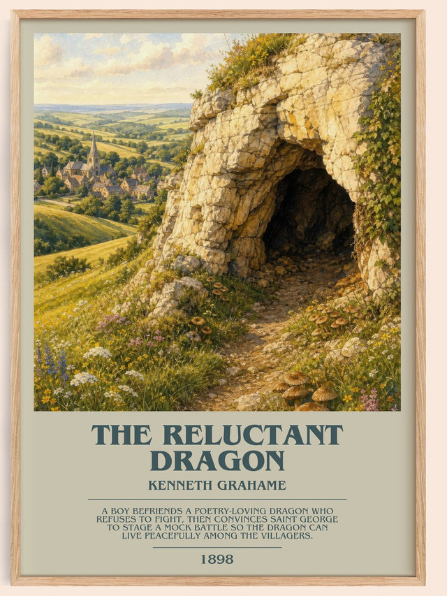 The Reluctant Dragon Bookish Wall Art by Kenneth Grahame