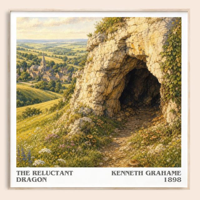 The Reluctant Dragon Literary Art Print by Kenneth Grahame