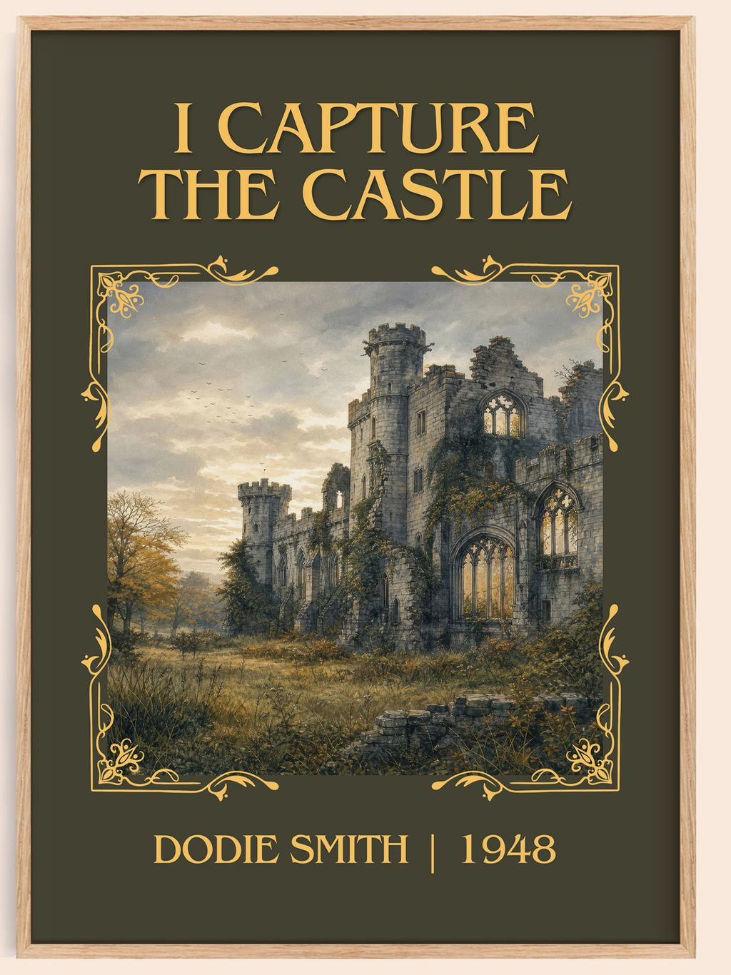 I Capture the Castle Classic Book Art Print by Dodie Smith – book poster