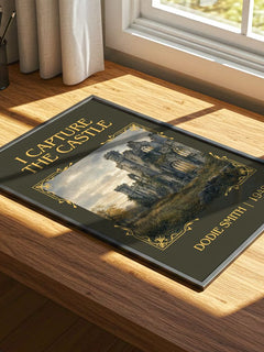 I Capture the Castle Classic Book Art Print by Dodie Smith – print on a sunlit desk