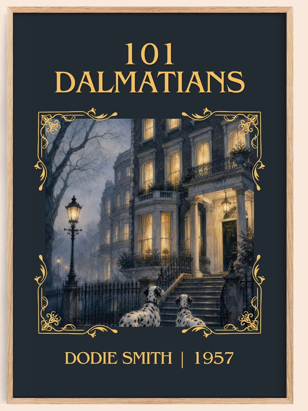101 Dalmatians Classic Book Art Print by Dodie Smith – book poster