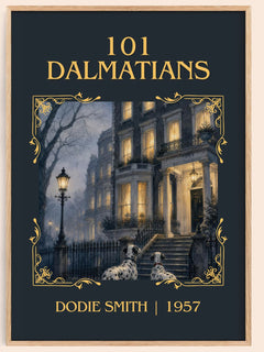 101 Dalmatians Classic Book Art Print by Dodie Smith – book poster