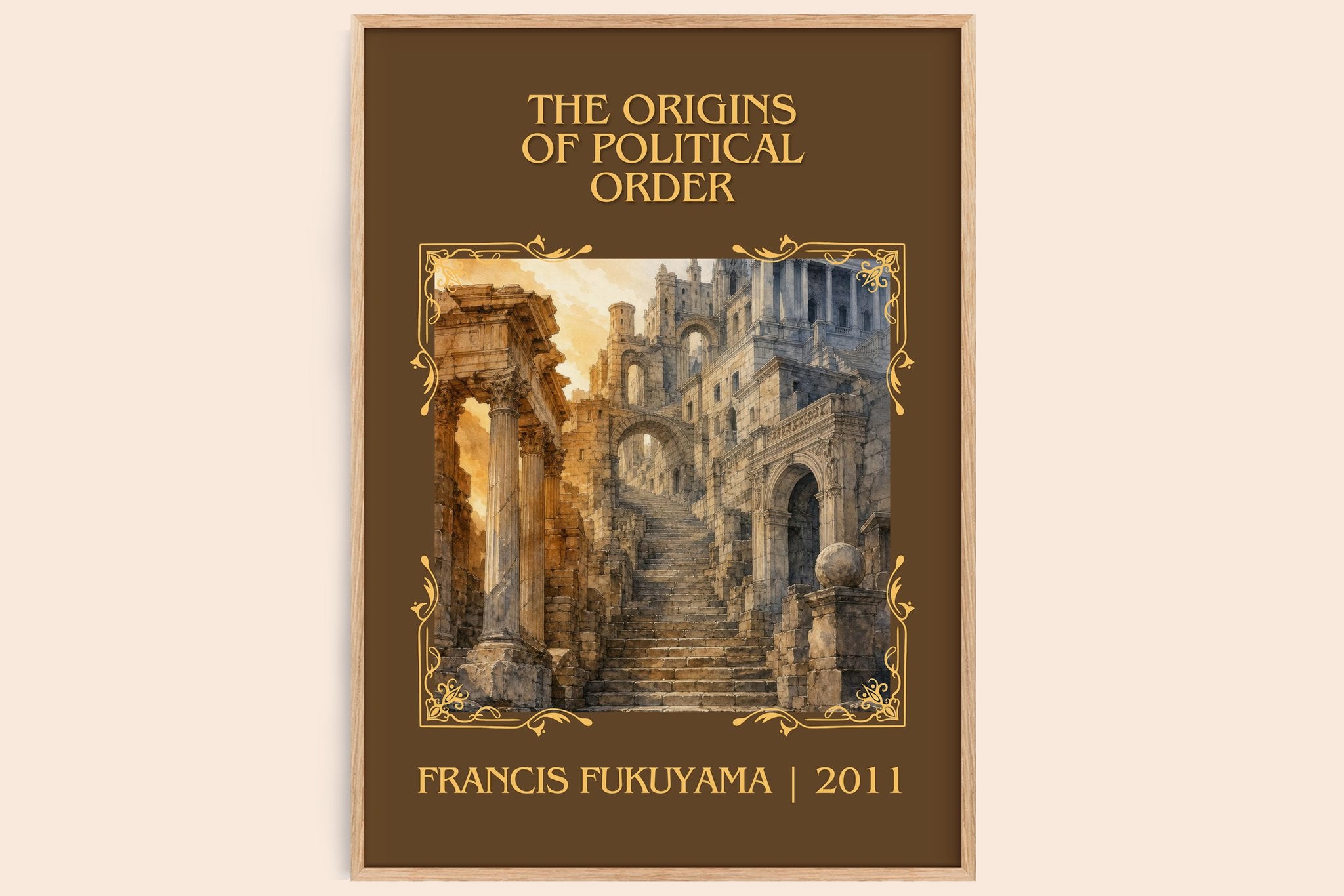 origins of political order Classic Book Art Print by Francis Fukuyama