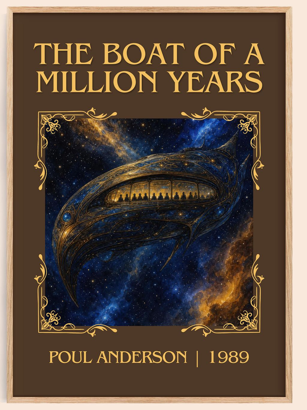 The boat of a million years Classic Book Art Print by Poul Anderson – book poster