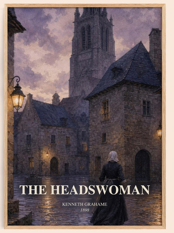 The Headswoman watercolour book poster by Kenneth Grahame – framed literary art print
