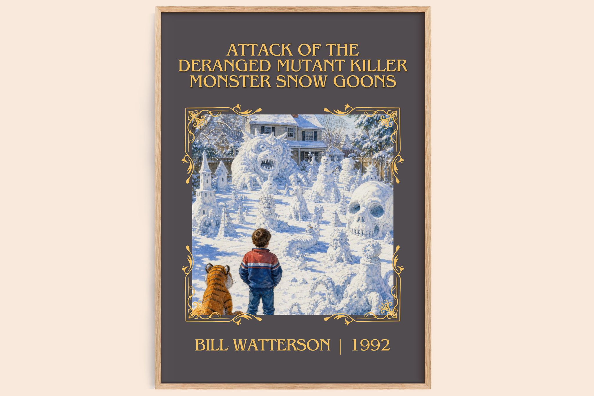 Attack of the Deranged Mutant Killer Monster Snow Goons Classic Book Art Print by Bill Watterson