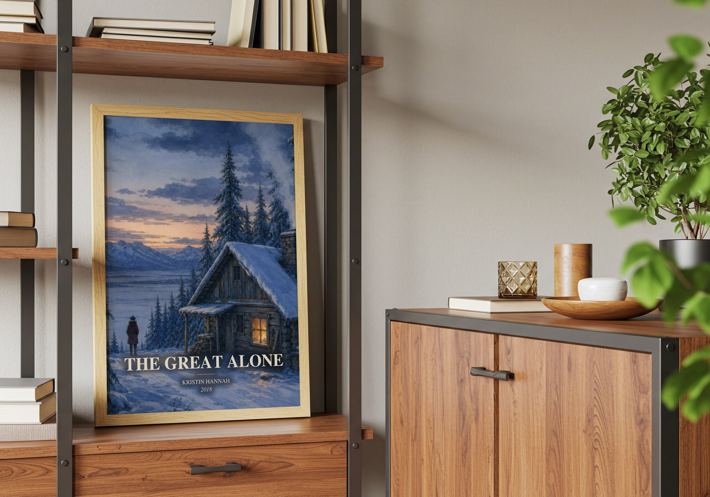 The Great Alone book watercolour illustration paper finish options – matte satin gloss