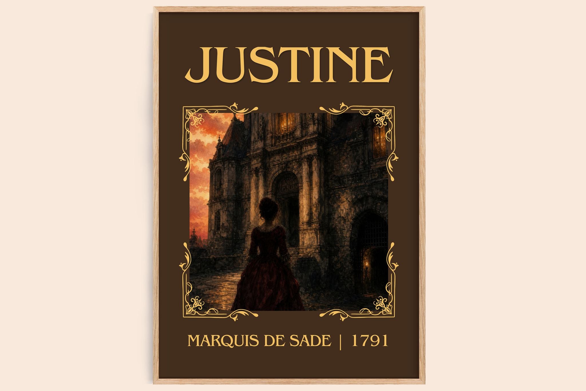 Justine Classic Book Art Print by Marquis de Sade