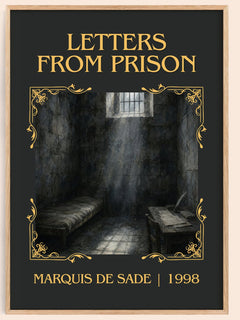 Letters from prison Classic Book Art Print by Marquis de Sade – book poster